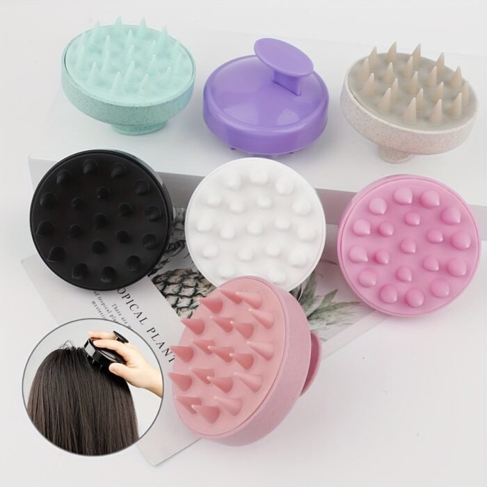 1Pc Silicone Hair Washing Brush, Plastic Massage Brush, Hair Washing Comb, Hair Washing Massager, Hairdressing Bath Tool - Image 1