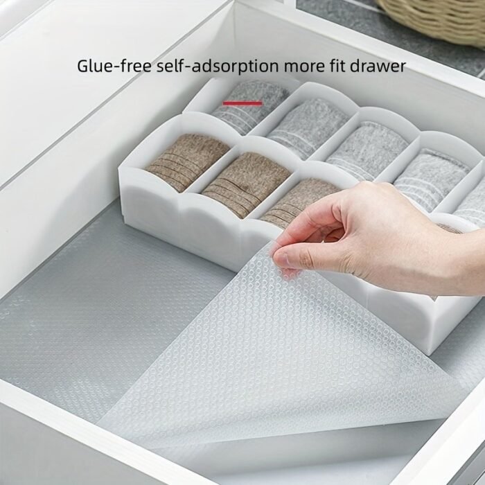 1 Roll Waterproof & Eva Cabinet Drawer Liner Mat - Oil/Water/Stain Resistant, Non-Slip Kitchen Organizer For Refrigerator Shelves, Drawers, Countertops - Easy To Clean Household Storage Supplies, Shelf Liners - Image 12