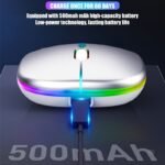 Wowssyo Dual Mode 5.1+2.4G Wireless Gaming Mouse, Usb Rechargeable Mouse, Silent Backlight, Ergonomic, For Laptop - Image 8