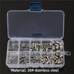 100-200Pcs 304 Stainless Steel/Carbon Steel Allen Head Socket Hex Set Grub Screw Cup Point Assortment - Image 9
