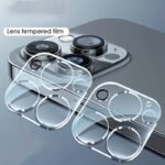 2Pcs 9H Tempered Glass Camera Lens Protector For Iphone 16/15 Pro Max & 14 Pro/13/12/11 - Ultra-Clear, Scratch-Resistant, Bubble-Free, Case-Compatible