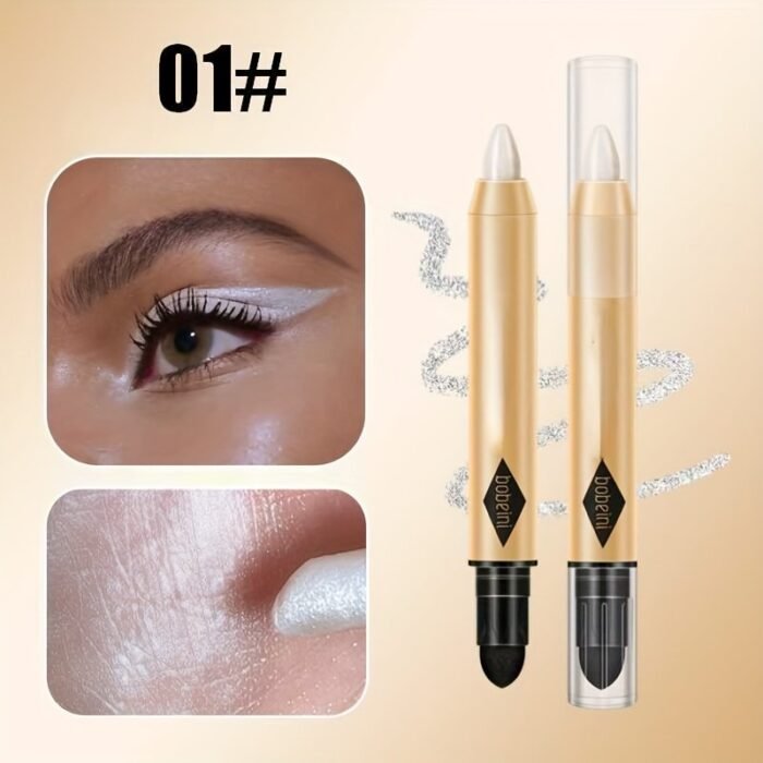 2 In 1 Pearly Eyeshadow Lipstick Stick Pencil Waterproof Glitter Matte Eyeshadow Makeup High Pigmented Eyelid Under Crease Eyeshadow Pen For Music Festival - Image 15