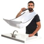 Men'S Beard Trimming Apron - Splash Guard & Grooming Cape For Mess-Free Shaving, Unscented, Ideal For Stubble & Mustaches, With Suction Cup Attachment For Secure Placement