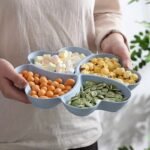 1Pc Fruit Plate Candy Server Storage Home Living Room Tea Table Dried Fruit Snack Plate Dessert Plate Cake Plate Hard Fruit Modern Plate Fruit For Birthday Party Wedding Coffee Bar Accessory Colorful Plastic Unbreakable - Image 2