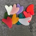 1Pc Heart-Shaped Scraping Massage Tool - Perfect For Facial And Eye Massage, - Smooth Scraping Board For Relaxing Facial And Body Care.