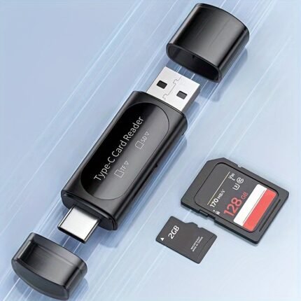 Usb Card Reader, 4In1 Type C/Usb A To Sd/Xc/Hc Card Adapter, Dual Card Slot Memory Card Reader, Competible For Pc, Galaxy, Tablet, Huawei And More, Micro Card Reader, Usb Card Reader All In One, Memory Card Reader Usb, Micro Sd Card Usb Adapter, Usb To Sd Card Adapter, Multi Card Slot Reader, Portable Storage, File Management, Compact Design, Dual Slot, Durable Connector, Highspeed Transfer, Multi Card Adapter, Office Professionals, Mobile Users