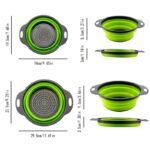 1/2 Set Round Silicone Kitchen Drain Basket Set Collapsible Funnel - 1 Large, 1 Small, Very Suitable For Draining Pasta, Vegetables And Fruits - Image 16