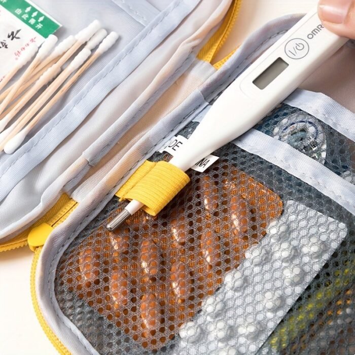Small Size Portable Personal Medicine Pill Storage Bag Storage Box Daily Medical First Aid Bag Macaron Color - Image 2
