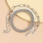 Trendy European And American Accessories: Hot-Selling Multi-Layer Snake Bone Chain Bracelet Set, Creative Vintage 3-Piece Golden Chain Bracelet For Women. - Image 4