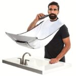 1Pc Men'S Home Beard Scraping Extra Wide Tie, Suction Cup Shape Shaving Bib, Ideal Choice For Gifts