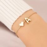 1Pc Mini Love Heart Letter Beads Thin Chain Bracelet Simple Minimalist Hand Chain Jewelry - Image 4
