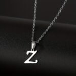 Stainless Steel Minimalist 26-Letter Pendant Necklace - Hip-Hop & Everyday Unisex Jewelry, Initial Gift For Women & Men, Durable Year-Round Wear, Necklace, Daily Wear Accessory, Modern Jewelry, Polished Finish - Image 13