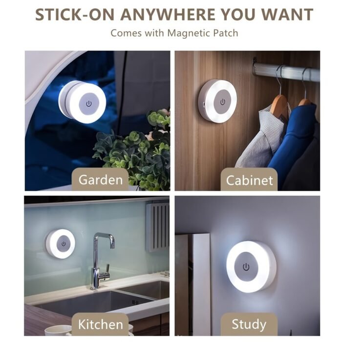 1Pc Led Touch Night Light, Dimmable Bedroom Decorative Lamp Suitable For Kids' Room, Hallway, Bathroom, Living Room, Wardrobe, Cabinet - Warm/White Light - Image 13