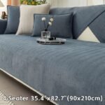 1Pc Chenille Ribbed Sofa Cover - Pet-Friendly Non-Slip Couch Protector For 3/2/4-Seater & Sectional Sofas, Machine Washable Soft Stretch Fabric, Contemporary Home Decor For Living Room, Bedroom, Office, Jacquard Texture | Easycare Material, Couch Covers For Sofa - Image 56