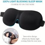 1/3/5/10 Pack Sleep Pure Black 3D Contoured Eye Mask - Pure Blackout, Soft Comfortable Ergonomic Design, Hypoallergenic & Fragrance-Free For Adults, Men & Women - Travel, Home, Office Use, Sleep Enhancement | Modern Sleepwear | Skinfriendly Material, Sleep Mask Father'S Day, Mother'S Day Gift - Image 2