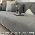 1Pc Chenille Ribbed Sofa Cover - Pet-Friendly Non-Slip Couch Protector For 3/2/4-Seater & Sectional Sofas, Machine Washable Soft Stretch Fabric, Contemporary Home Decor For Living Room, Bedroom, Office, Jacquard Texture | Easycare Material, Couch Covers For Sofa - Image 33