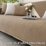 1Pc Chenille Ribbed Sofa Cover - Pet-Friendly Non-Slip Couch Protector For 3/2/4-Seater & Sectional Sofas, Machine Washable Soft Stretch Fabric, Contemporary Home Decor For Living Room, Bedroom, Office, Jacquard Texture | Easycare Material, Couch Covers For Sofa - Image 70