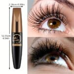 Fiber Waterproof Mascara, Fast Drying Curling Eyelashes Extension Makeup, Long Lasting Slender Smudge Proof, Black Color Tone, All Skins, Long-Wearing, Lengthening, Transfer-Proof - Image 5
