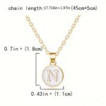 Elegant Golden-Tone Initial Necklace With Interlocking O-Link Chain - 1-26 Letters For Women, Durable Minimalist Jewelry Gift For Birthdays, Anniversaries & Special Occasions, Necklace, Birthday Jewelry, Sophisticated Style, Delicate Craftsmanship - Image 8