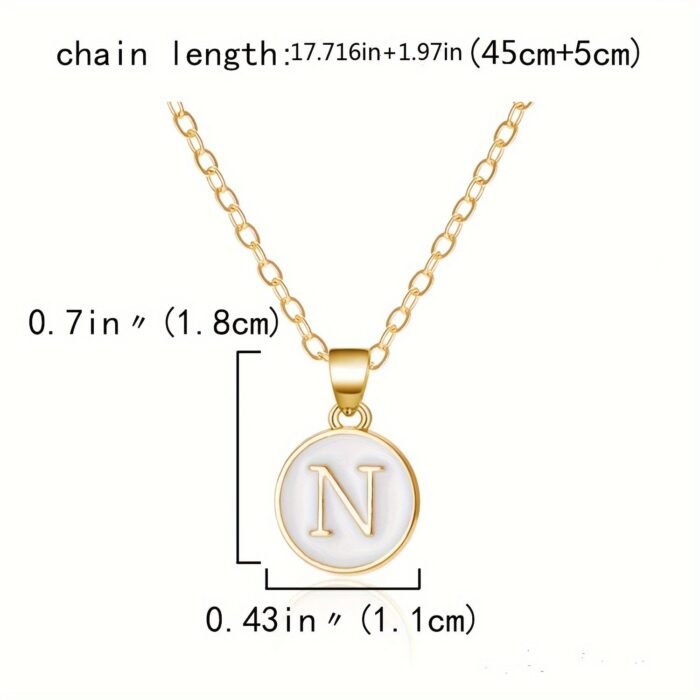 Elegant Golden-Tone Initial Necklace With Interlocking O-Link Chain - 1-26 Letters For Women, Durable Minimalist Jewelry Gift For Birthdays, Anniversaries & Special Occasions, Necklace, Birthday Jewelry, Sophisticated Style, Delicate Craftsmanship - Image 8