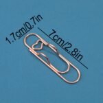 1Pc/5Pcs Metal Love Creative Paperclip Style Pen Holder, Simple Portable Student Notebook Holder Accessories Round Ballpoint Pen Clip - Image 5