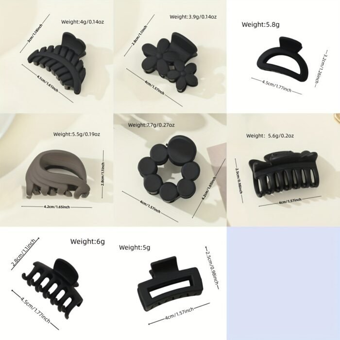 3Pcs Matte Hair Claw Clip Simple Style Shark Claw Clips Solid Color Hair Claw Elegant Hair Clips For Women - Image 6