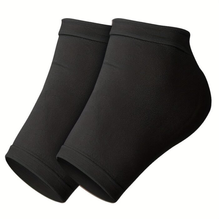1 Pair Of Heel Split Prevention Moisturizing Foot Sleeves - Alcohol-Free, Black, Elastic, Soft Fabric For Foot Care Essentials|Soft Texture|Stretchy Material - Image 4