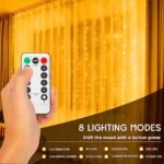 1 Curtain Light, 300/200/100 Led Fairy Lights With Remote Control, 8 Modes, Usb Plug, Indoor String Lights For Bedroom Windows, Christmas Parties, And More - Copper Wire, Non-Rechargeable Battery, Indoor Decor | Fairy Tale Lights | Usb Powered Lights, Fairy Lights For Home - Image 10
