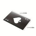 Stainless Steel Wine And Beer Bottle Opener - Fashionable And Easy-To-Use Ace Card Design - Perfect For Opening Bottles And Corkscrewing Wine - Image 4