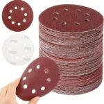 10/50Pcs 5Pcs 8-Hole Hook Ring Grinding Plate-60/80/120/150/180/240/320/400/600 Grit-Perfect For Random Track Sanding Machine!