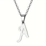 Stainless Steel Minimalist 26-Letter Pendant Necklace - Hip-Hop & Everyday Unisex Jewelry, Initial Gift For Women & Men, Durable Year-Round Wear, Necklace, Daily Wear Accessory, Modern Jewelry, Polished Finish - Image 15