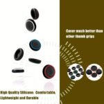 4Pcs Flyoga Ps5/Ps4/Ps3/Ps2/Xbox One/360 Controller Thumb Stick Grips - Non-Slip Gaming Caps With Green/Blue/Red/Black/Color-Coded Buttons, Easy Snap-On Installation, Durable Analog Stick Covers For Enhanced Grip & Control (Compatible With Ps5/Ps4/Ps3/Ps2/Xbox One/360) - Padded & High Quality, Precise Fit, Multi-Color Options (Green, Blue, Red, Black, White, Grey), Console Accessories, High Quality Material, Snug Fit, Competitive Players, Console Gamers - Image 6
