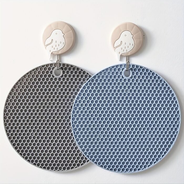 1/4Pcs Round Honeycomb Silicone Placemat 17.02 Cm, Heat Insulation Pad, Non-Slip Pot Holder, Easy To Clean And High Temperature Resistant Table Mat, Tabletop Protection, Home Kitchen Dining Table Decor - Image 10