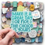 100Pcs Inspirational Stickers Pack, Motivational Stickers For Water Bottle Vinyl Quote Stickers, Affirmation Positive Stickers For Journaling Computer Decals Laptop For Macbook Phone Case