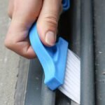 1Pc Hand-Held Groove Gap Cleaning Tools Door Window Track Kitchen Cleaning Brushes (Blue) - Image 2