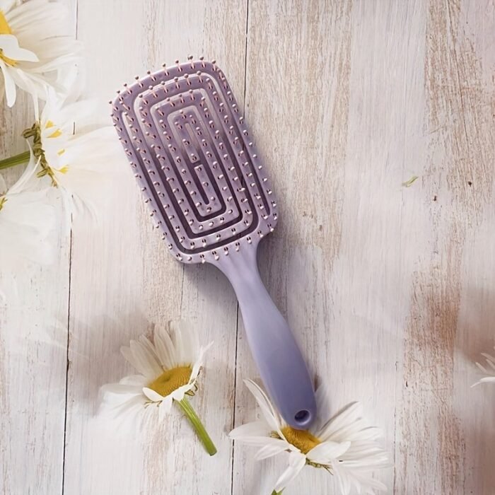 1Pcs Hollow Out Hair Comb Anti Static Detangling Hair Comb Fluffy Hair Styling Comb For All Hair Types - Image 5