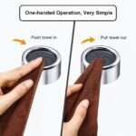 1/3Pcs Fashion Style Self-Adhesive Wall Mount Towel Hooks, Plastic Easy Install No-Drill Kitchen & Bathroom Towel Holder For Home, Cabinet, Garage - Image 2