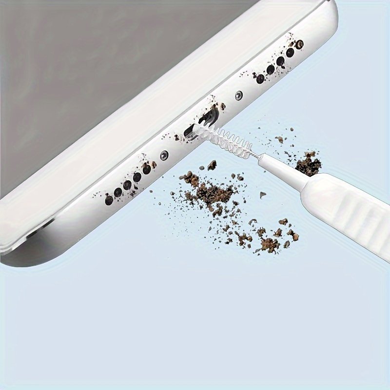 product-Fancyalgo-VirtualModelMatting-ea8cd3a36f933ee0c21635550b5f78e7.jpg 10Pcs/20Pcs Mini Cleaning Brush Set, No Battery Needed, Multi-Use For Phone, Shower Head, Nozzle, Crevice, Anti-Clogging, Essential Household Cleaning Supplies For Living Room, Bedroom, Bathroom, Toilet, Kitchen - Image 1