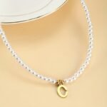 Hot Selling Fashion Beaded 26 Letter Necklace Alloy Electroplated 18K Gold Plated Women'S Clavicle Chain Necklace - Image 7