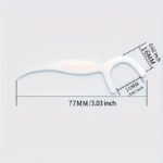 1Box(50Pcs) Ultra-Fine Disposable Dental Floss Sticks - Smooth & Thin Toothpick Line For Oral Care, Portable Family Packaging, Green & White Design, Portable Oral Care | Individual Wrap Floss | Highquality Floss, Flossers For Teeth - Image 3