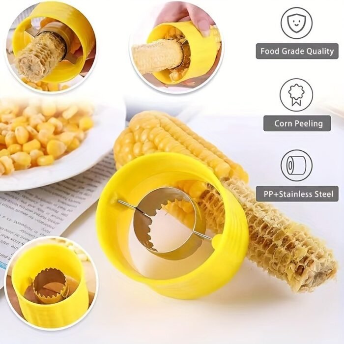 Corn Stripper Peeler Cob Cutter Thresher Corn Stripper Fruit Vegetable Tools Cooking Tools Kitchen Accessories Cob Remover - Image 5