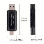 Usb Card Reader, 4In1 Type C/Usb A To Sd/Xc/Hc Card Adapter, Dual Card Slot Memory Card Reader, Competible For Pc, Galaxy, Tablet, Huawei And More, Micro Card Reader, Usb Card Reader All In One, Memory Card Reader Usb, Micro Sd Card Usb Adapter, Usb To Sd Card Adapter, Multi Card Slot Reader, Portable Storage, File Management, Compact Design, Dual Slot, Durable Connector, Highspeed Transfer, Multi Card Adapter, Office Professionals, Mobile Users - Image 2