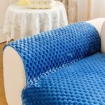 1Pc Honeycomb Velvet Sofa Cover, Pet'S Favorite, Dog Friendly, Couch Cover, Thick Plush Furniture Protector, Fuzzy Non Slip Sofa Slipcover, For Bedroom Office Living Room Home Decor - Image 43