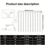 1 Curtain Light, 300/200/100 Led Fairy Lights With Remote Control, 8 Modes, Usb Plug, Indoor String Lights For Bedroom Windows, Christmas Parties, And More - Copper Wire, Non-Rechargeable Battery, Indoor Decor | Fairy Tale Lights | Usb Powered Lights, Fairy Lights For Home - Image 4