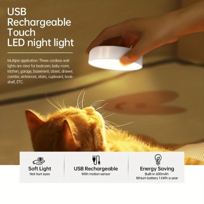 1Pc Intelligent Human Sensing Lamp, Desk Lamp, Body Induction Staircase Lamp, Creative Gift, Led Bedside Lamp, Bedroom Home Lamp, Usb Charging Night Lamp, Student Dormitory Bookshelf Lamp - Image 4
