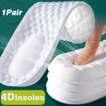 1 Pair Ultra-Soft 4D Arch Support Insoles - Sweat-Absorbing & Breathable, Shock-Absorbing Sport Pads With Orthopedic Design For Enhanced Comfort In Running Shoes, Made Of Latex - Perfect For Casual Attire, Foot Pads