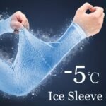 2Pcs Women'S Ice Sliky Fiber Fabric Arm Sleeve Cooling Hand Covers For Running, Fishing, Cycling