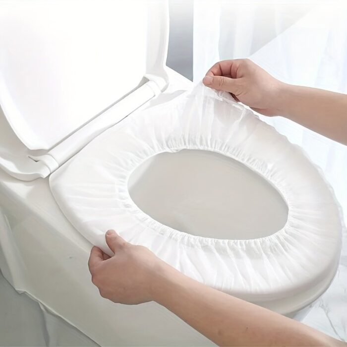 10/20Pcs Disposable Toilet Seat Cover, Portable Toilet Seat Cover For Business Travel, Essential Travel Accessories For Airplanes And Camping, Bathroom Accessories, Toiletries, Teen Gifts - Image 13