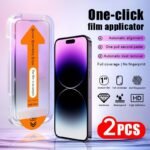 2Pcs Swlzi One-Click Film Applicator Tempered Glass Screens For Iphone 15/15 Plus/15 Pro/15 Pro Max/13/13 Pro/13 Pro Max/12/12 Pro/11/11 Pro/11 Pro Max/X/Xs/Xr/Xs Max/14/14 Plus/14 Pro/14 Pro Max - Hd, Waterproof, Fingerprint Resistant, Automatic Alignment, Easy Installation, Fingerprint Resistant Screen Protector | Automatic Alignment Feature | Smooth Surface