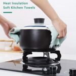 10Pcs Premium Coral Velvet Dish Towels - Super Absorbent, Non-Stick, Quick-Dry Kitchen Cloths In Mint Green & Gray, Modern Design For Easy Cleaning & Stylish Kitchen Decor, Dish Towels For Kitchen - Image 12